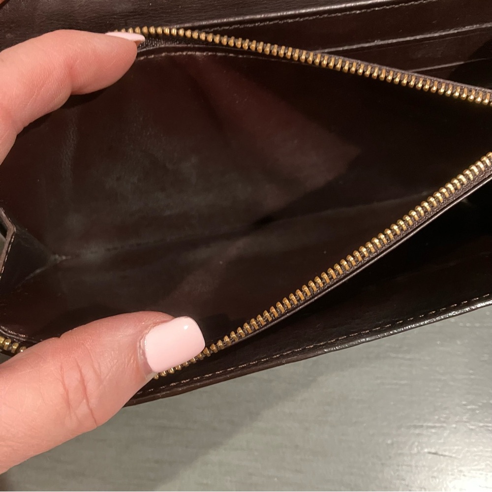 Louis Vuitton Burgundy Vernis Monogram Wallet with dust bag - Picture 9 of 12